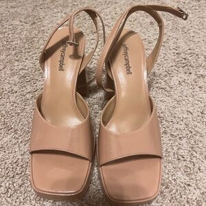 Jeffrey Campbell nude chunky heels